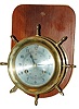 German ships bell clock, miniature size.