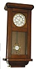 Gustav Becker hanging RA clock, 26" dark oak case, excellent and different from most clocks of this style.