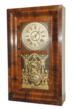 Eureka Clock Co. Paris, France on the full backboard label. — Antique Clocks Price Guide