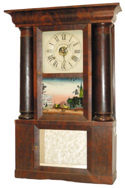 Rare Hollow Column clock by, "Chauncey Jerome, Bristol, Conn", C. 1843. — Antique Clocks Price Guide