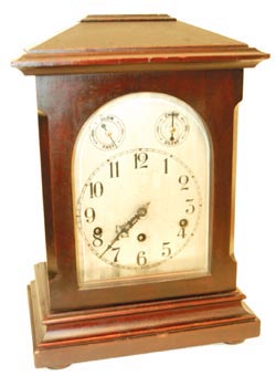 German Bracket clock, Westminster chimes. — Antique Clocks Price Guide