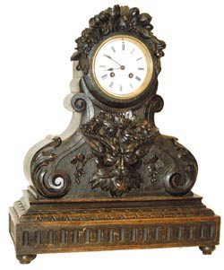 Black Forest carved case with French movement stamped with the Vincente and Cie mark. — Antique Clocks Price Guide