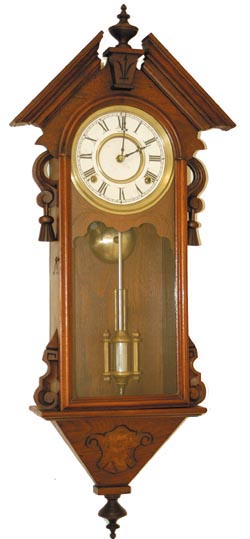 George Owen fancy walnut wall clock. — Antique Clocks Price Guide
