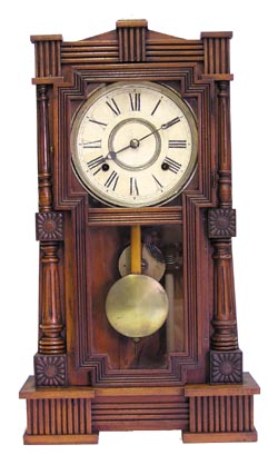 Wm. L. Gilbert Clock Co. mantle clock, "Mitra", C. 1891. — Antique Clocks Price Guide