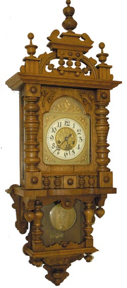 Gustav Becker open well wall clock. — Antique Clocks Price Guide