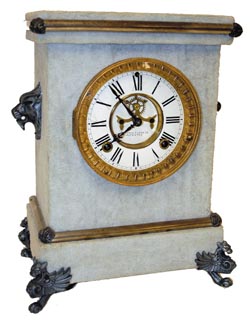 Ansonia Clock Co. "Plush Clock - Florentine, No. 3", C. 1886. — Antique Clocks Price Guide