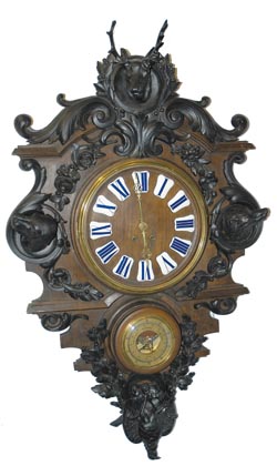 Large Japy Freres, French cartel clock, 46" high, 27" wide. — Antique Clocks Price Guide