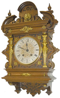 Lenzkirsch miniature wall clock, C. 1865-1870. — Antique Clocks Price Guide