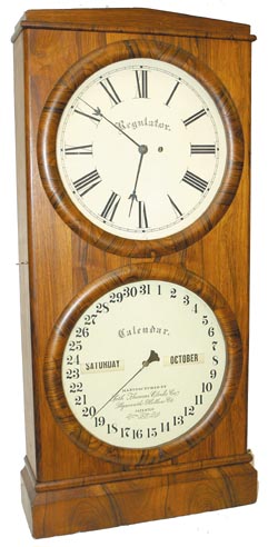 Seth Thomas "Office Calendar No. 2", C. 1862, when calendar clocks were first offered. — Antique Clocks Price Guide
