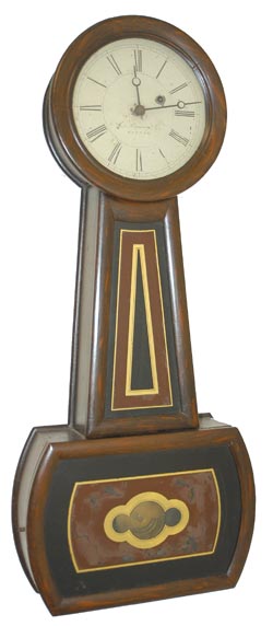 E. Howard &amp; Co., Boston, "Banjo No. 4", C. 1850-1860. The 8 day movement is signed, "A Howard, Boston". — Antique Clocks Price Guide