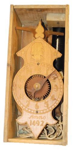 Columbus Clock Sold by The Toledo Tobacco Works Co. Toledo, Ohio, this text taken from the full label and instructions, on the original shipping box. — Antique Clocks Price Guide