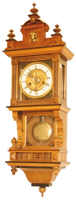 German wall clock in the Berliner style by Hamburg Amerikanische, C. 1900. — Antique Clocks Price Guide