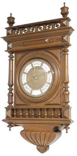 French balcony case with barometer instead of a clock. — Antique Clocks Price Guide