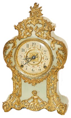 F. Kroeber Clock Co. mantle clock, "Versailles", C. 1895. — Antique Clocks Price Guide