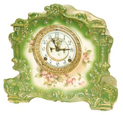 Ansonia Clock Co. porcelain case, "Record", C. 1901. — Antique Clocks Price Guide
