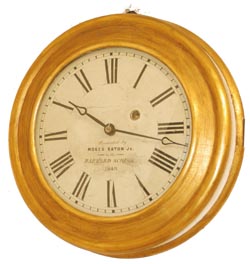 Brewster &amp; Ingrahams gallery with a signed 8 day brass spring, horizontal movement. — Antique Clocks Price Guide