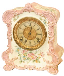 Ansonia Clock Company, porcelain, "Tecumseh", C. 1904. — Antique Clocks Price Guide