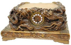 Black Forest carved clock case with French 8 day movement. — Antique Clocks Price Guide