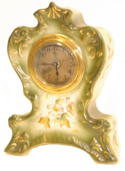 German. Porcelain clock, "Chat". — Antique Clocks Price Guide