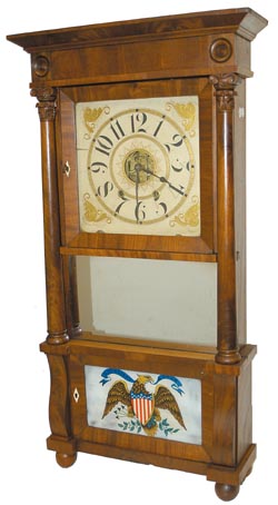 E.C.Brewster &amp; Co. empire style triple deck case, C. 1832. — Antique Clocks Price Guide