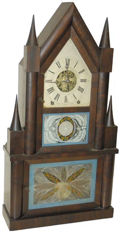John Birge, Bristol, Conn. sharp Gothic-On-Frame with 8 day fusee spring movement, C. 1847. — Antique Clocks Price Guide