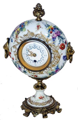 French porcelain pedestal clock. — Antique Clocks Price Guide