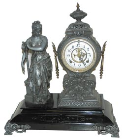 Ansonia Clock Company figure clock, "Music", C. 1894. — Antique Clocks Price Guide