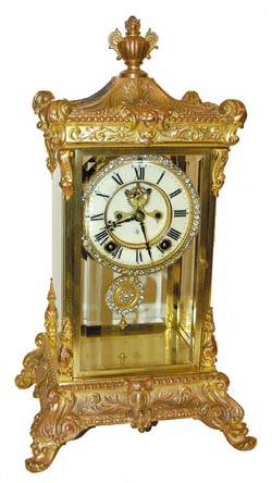 Ansonia Clock Company, crystal regulator, "Elysian", C. 1914. — Antique Clocks Price Guide