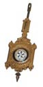 E.N. Welch pressed glass pendulum used on many early shelf clocks. — Antique Clocks Price Guide