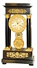 French, 4 column, Empire clock, C. 1860.