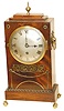 Outstanding English miniature shelf clock, chain fusee movement, 8 day timepiece.
