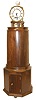 Lighthouse clock utilizing a 30 day Vienna movement with pendulum and weight.