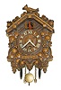 Lux Clock Mfg. Co. miniature Pendulette cuckoo clocks