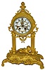 Wm. L. Gilbert Clock Co. mantle clock, metal case, "Bertha", C. 1904.