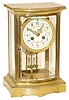 French Bronze, Bow Front, crystal regulator.