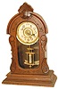 Ansonia Clock Company, miniature shelf clock Very nice 15" mahogany case, never cleaned or refinished, Ansonia beat scale; and the single barrel pendulum is very nice.