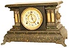Gilbert Clock Co. marbleized wood case, "Thrush", C. 1904.