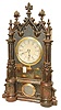 Terhune & Botsford, New York, iron front with faux graining, in a cathedral form case.