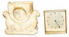This is a pair of items with no similarity. The soapstone watch holder is a leftover from a prior auction where I had it numbered wrong therefore got no bids.
