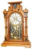 E. Ingraham walnut parlor clock, "Peerless", C. 1884.