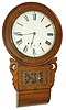 English wall drop clock, probably by Jerome-New Haven.