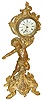 Seth Thomas novelty clock, cupid holding clock.