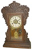 New Haven Clock Co. oak case kitchen clock, "Camden Line, Pattern C", C. 1907.