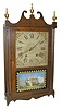 Chauncey Ives, Bristol, Connecticut, C. 1825 pillar and scroll shelf clock.