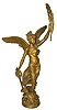 French spelter statue, 32.5" high with the repaired fig leaf in her hand held high.