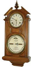 Ithaca Calendar Clock Co. "No. 6 Hanging Library", ca 1875. — Antique Clocks Price Guide
