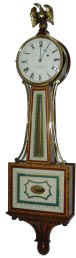 "E. Howard, Boston 95 - 144", so stamped on the 8 day weight movement of this Reissue banjo no. 95. — Antique Clocks Price Guide