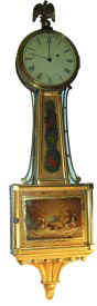Unsigned Banjo "Presentation" model, ca 1850's. — Antique Clocks Price Guide