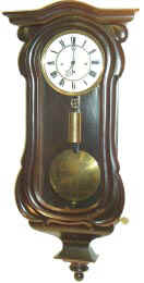Vienna Regulator, ca 1880's, three quarter size or dwarf, usually means the pendulum and dial are oversized for length of case. — Antique Clocks Price Guide