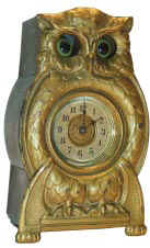 German Novelty Owl Clock, ca.1900's. — Antique Clocks Price Guide